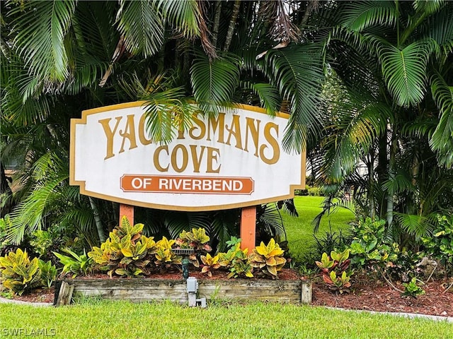 view of community sign