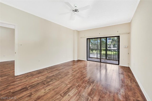 900 Arbor Lake Dr Unit 206, Naples, FL 34110 - empty room with hardwood / wood-style floors and ceiling fan