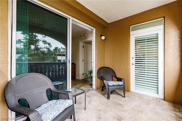 balcony featuring a patio