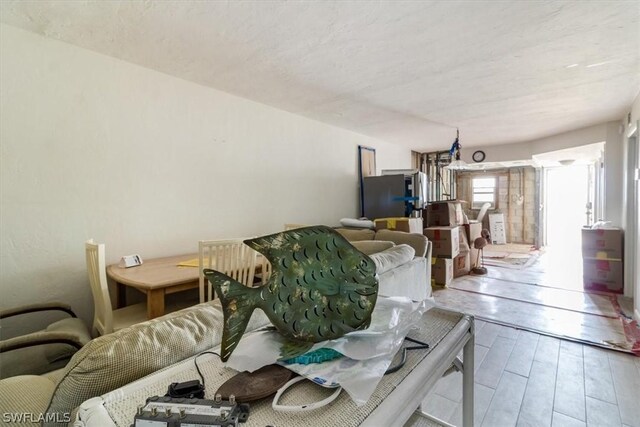 living room featuring light hardwood / wood-style floors