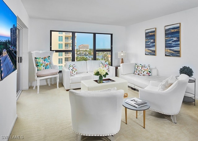 view of carpeted living room