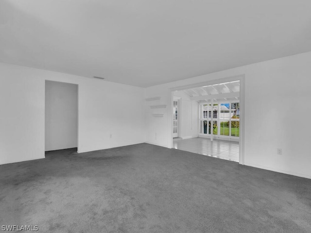 interior space featuring carpet