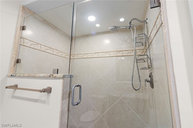 bathroom with walk in shower