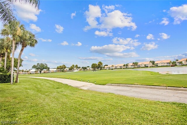 surrounding community featuring a lawn