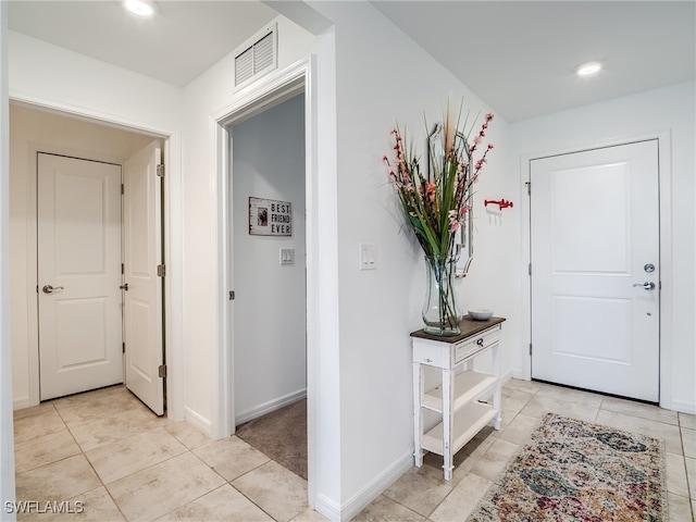 view of tiled entrance foyer