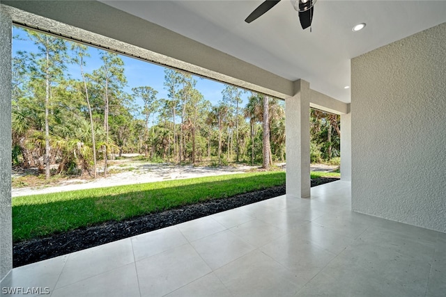 view of patio / terrace with ceiling fan