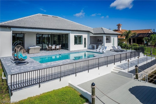 view of pool with a patio area