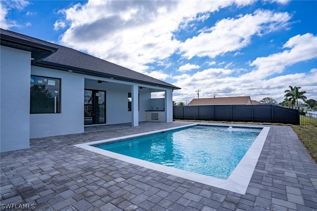 view of pool with a patio area