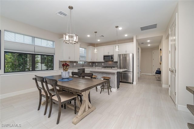 view of dining space