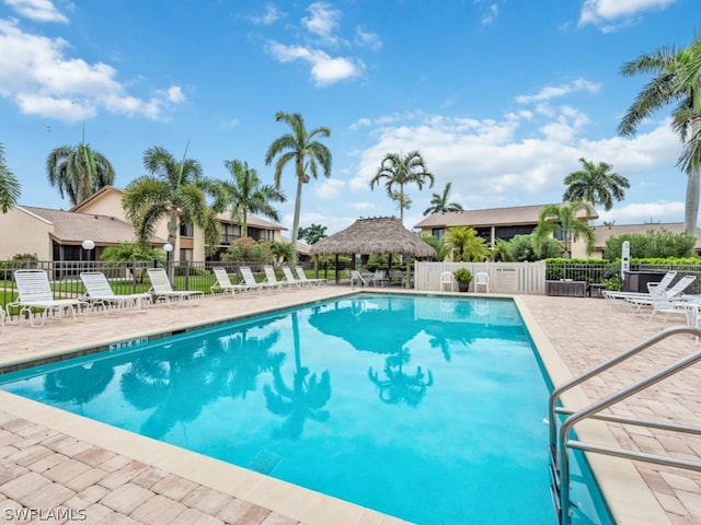 view of pool with a patio