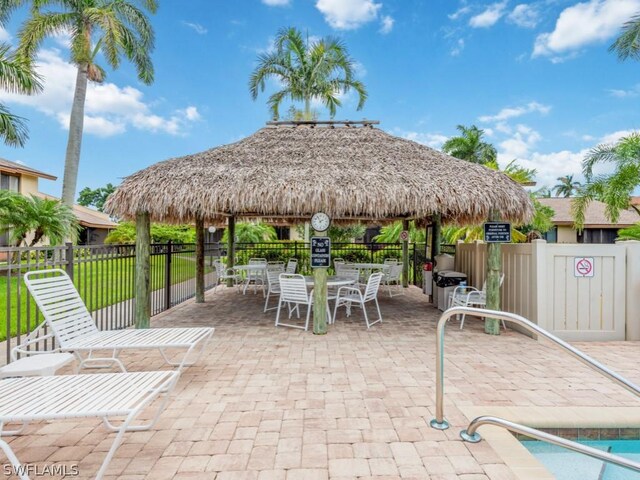 view of patio / terrace with a pool