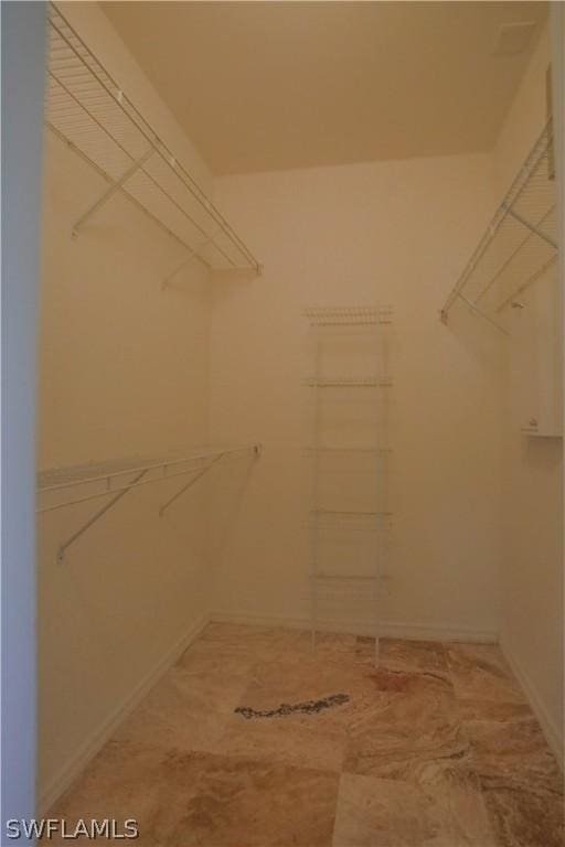 view of walk in closet