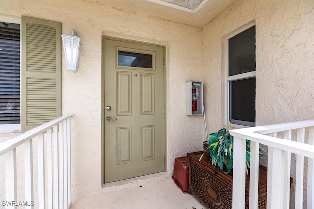 view of doorway to property