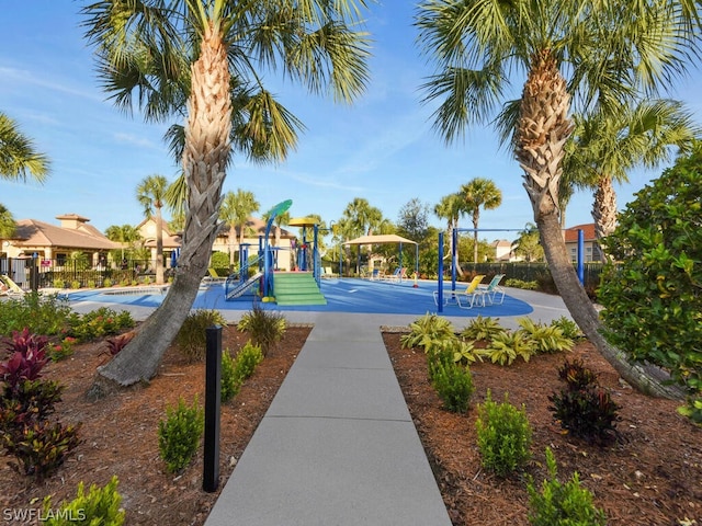 view of jungle gym