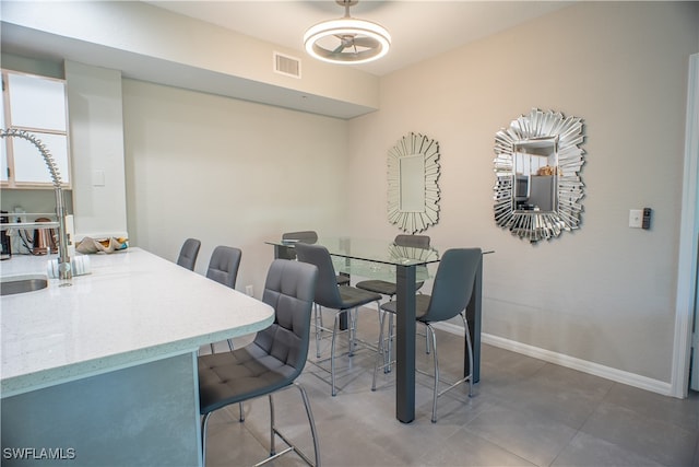 office featuring tile patterned floors