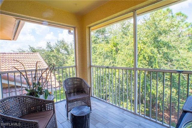 view of sunroom