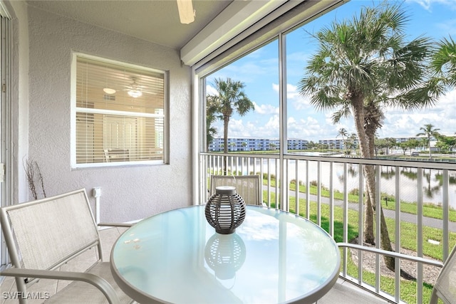 view of sunroom