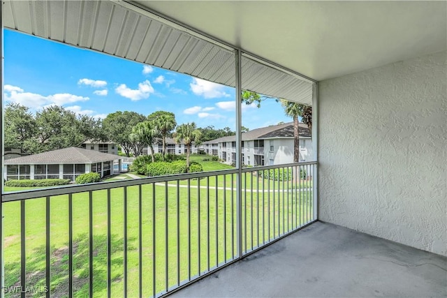 balcony featuring a residential view