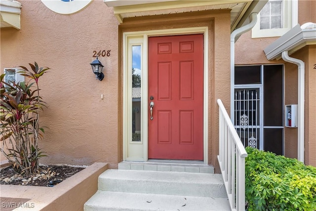 view of doorway to property