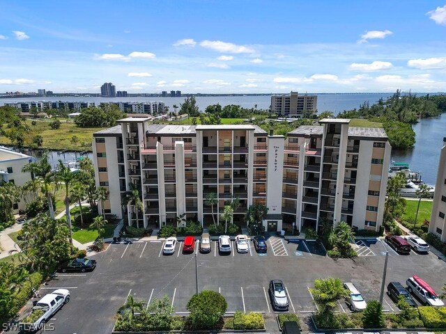 view of property with a water view