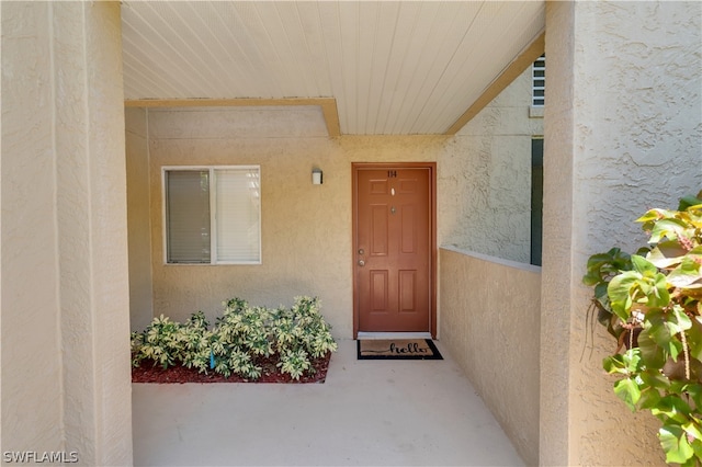 view of doorway to property