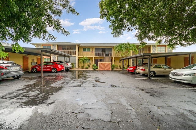 view of car parking with a carport