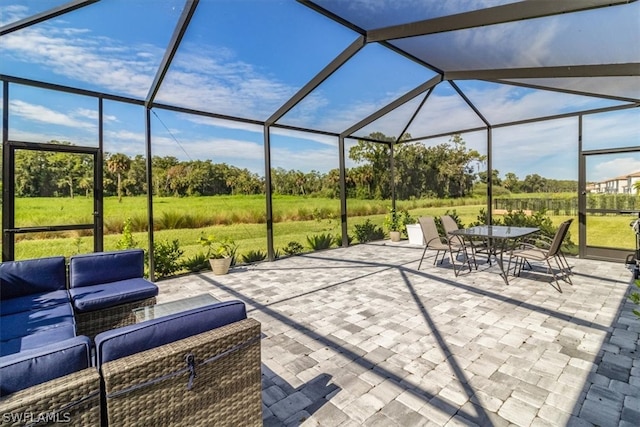 view of sunroom / solarium