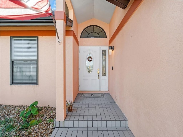 view of doorway to property