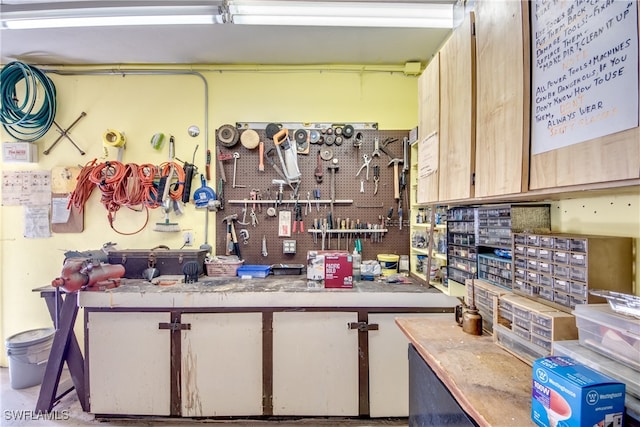 kitchen with concrete floors