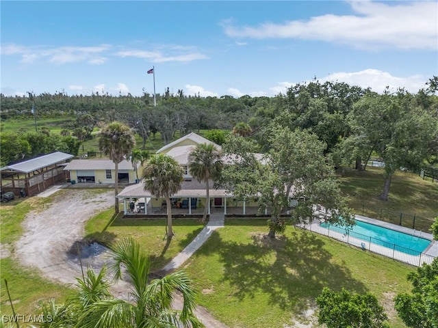 15700 Bahama Way, Bokeelia, FL 33922 - aerial view of property and surrounding area with a pool