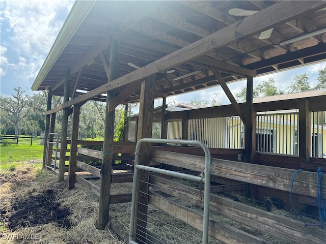 view of horse barn