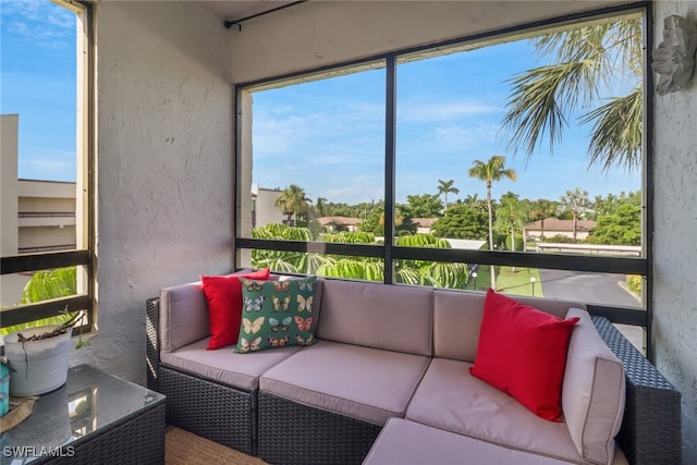 view of sunroom