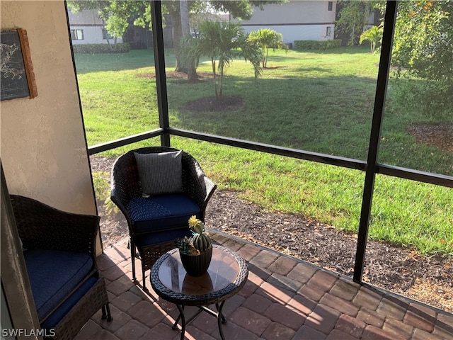 view of sunroom