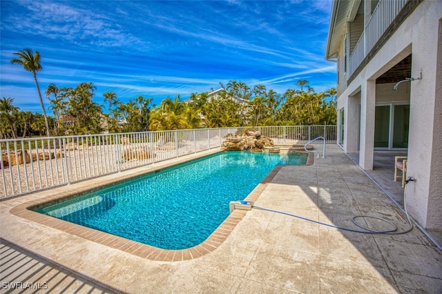 view of pool with a patio