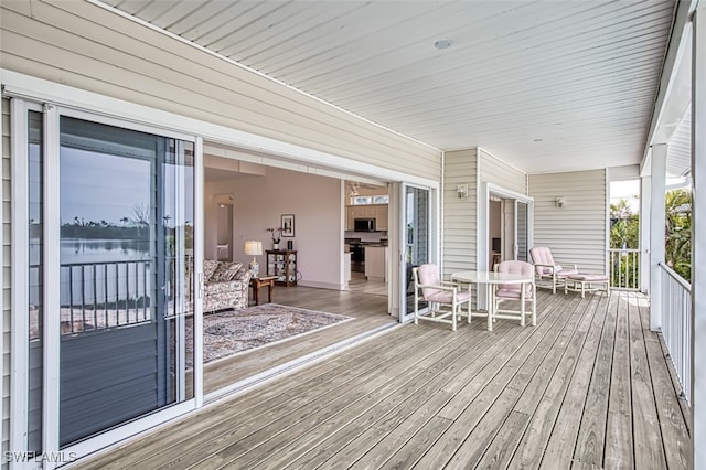 view of wooden deck