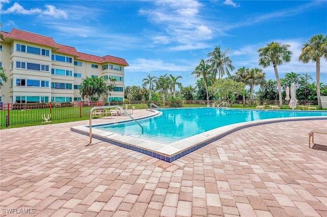 view of pool with a patio area