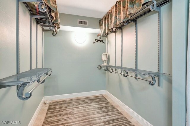 view of walk in closet