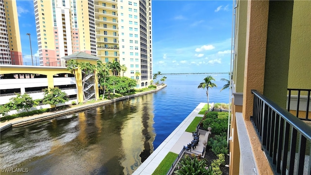 view of water feature