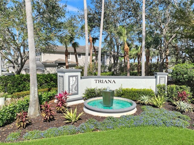 view of community sign