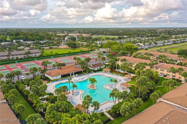 4130 Looking Glass Ln Unit 3802, Naples, FL 34112 - bird's eye view of a pool