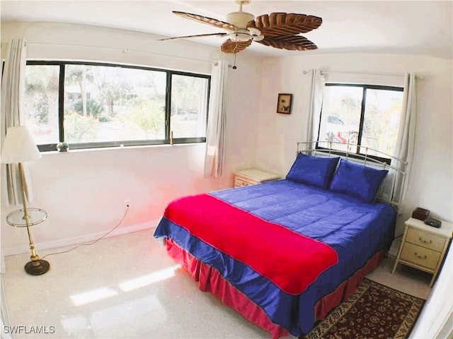 bedroom with ceiling fan