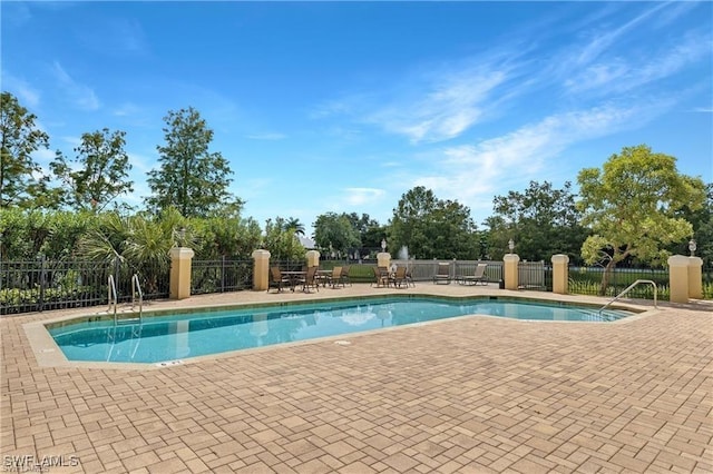 view of pool with a patio area