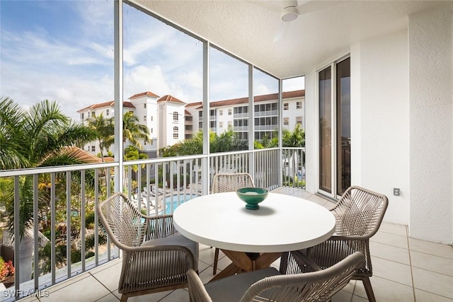 view of sunroom