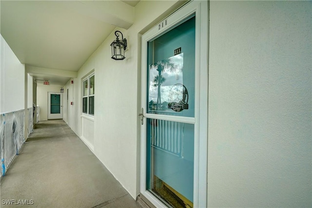 view of doorway to property