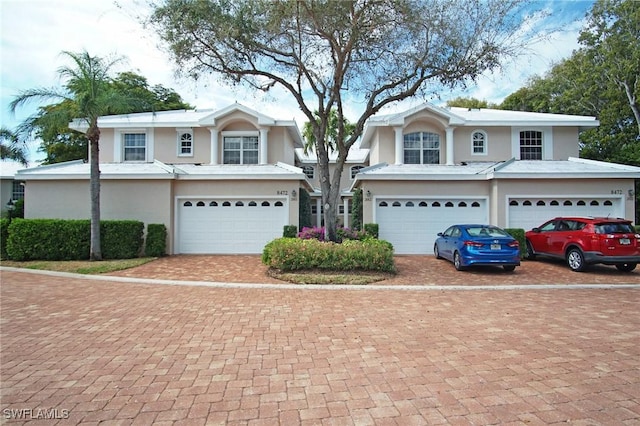 view of property with a garage