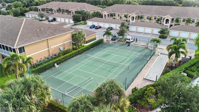 bird's eye view with a residential view