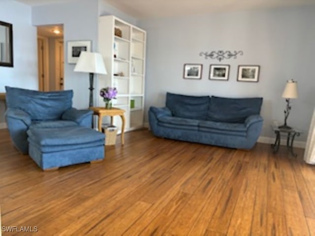 living room featuring hardwood / wood-style floors