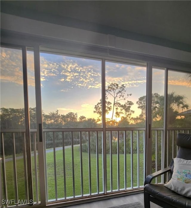 view of sunroom / solarium