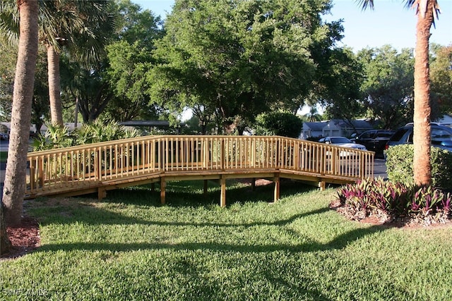 exterior space with a wooden deck