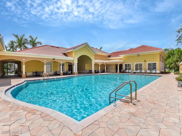 view of pool with a patio